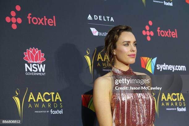 Jessica McNamee attends the 7th AACTA Awards Presented by Foxtel | Ceremony at The Star on December 6, 2017 in Sydney, Australia.
