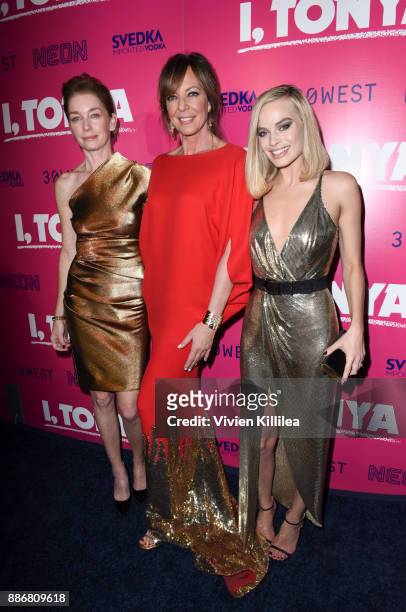 Julianne Nicholson, Allison Janney and Margot Robbie attend NEON and 30WEST Present the Los Angeles Premiere of "I, Tonya" Supported By Svedka on...