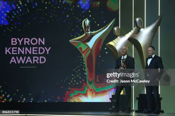 Martin Butler and Bentley Dean accept the Byron Kennedy Award during the 7th AACTA Awards Presented by Foxtel | Ceremony at The Star on December 6,...