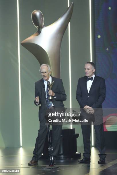 Martin Butler and Bentley Dean accept the Byron Kennedy Award during the 7th AACTA Awards Presented by Foxtel | Ceremony at The Star on December 6,...