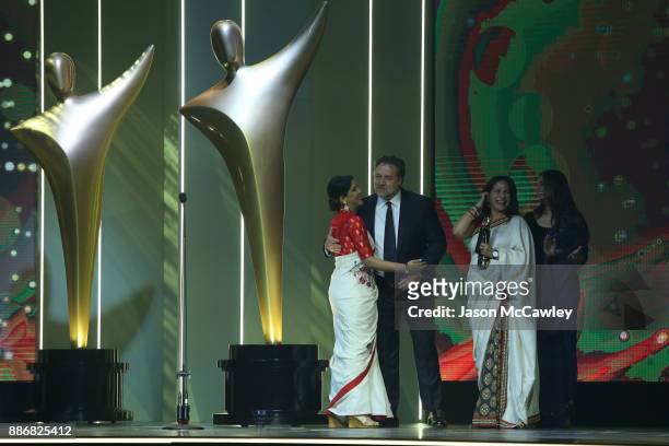 Sakshi Tanwar accepts the AACTA Award on behalf of Dangal for Best Asian Film Presented By PR Asia during the 7th AACTA Awards Presented by Foxtel |...