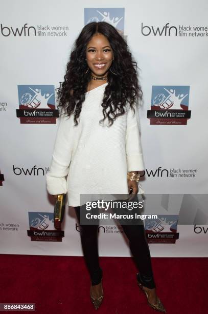 Actress Jasmine Burke attends the BWFN holiday party at Revel on December 5, 2017 in Atlanta, Georgia.