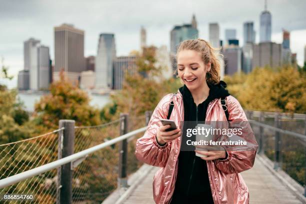 commuting in new york - autumn coffee stock pictures, royalty-free photos & images