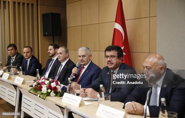 Prime Minister of Turkey, Binali Yildirim , Turkish Minister of Science, Industry and Technology, Faruk Ozlu , Turkish Economy Minister Nihat...