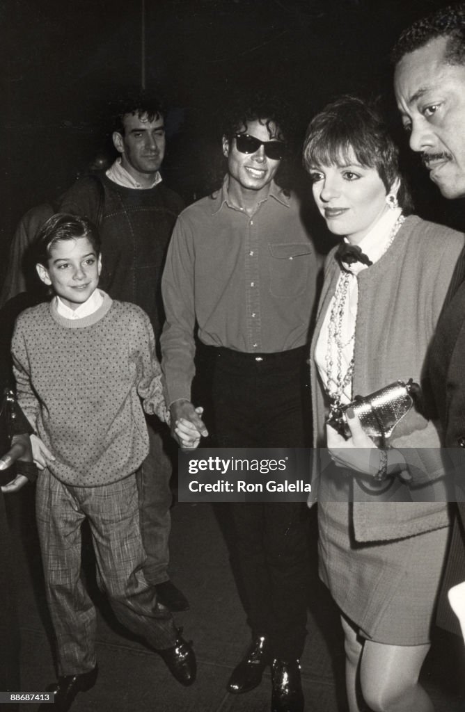 Michael Jackson and Liza Minnelli Attending 1988 Performance of "The Phatom of the Opera"