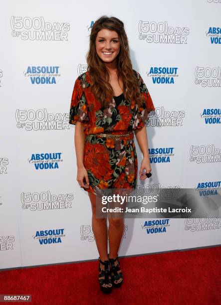 Shenae Grimes arrives at the Los Angeles premiere of " Days Of Summer" at the Egyptian Theatre on June 24, 2009 in Hollywood, California.