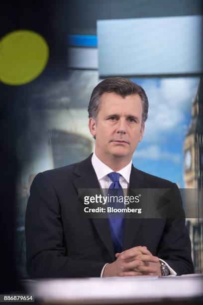 Philipp Hildebrand, vice chairman of Blackrock Inc., pauses during a Bloomberg Television interview in London, U.K., on Wednesday, Dec. 6, 2017....