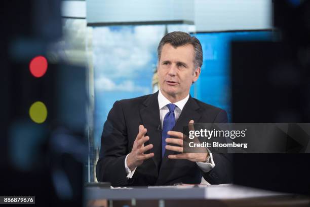 Philipp Hildebrand, vice chairman of Blackrock Inc., gestures as he speaks during a Bloomberg Television interview in London, U.K., on Wednesday,...