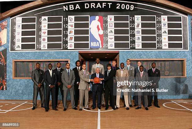 Terrence Williams, Jrue Holiday, DeMar DeRozan, Gerald Henderson, Jordan Hill, Stephen Curry, Hasheem Thabeet, NBA Commissioner David Stern, Ricky...