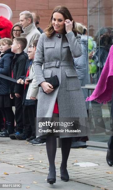 Catherine, Duchess of Cambridge attends the Children's Global Media Summit at Manchester Central Convention Complex on December 6, 2017 in...