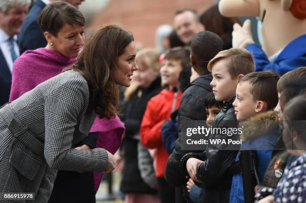 Catherine, Duchess of Cambridge attends the Children's Global Media Summit at the Manchester Central Convention on December 6, 2017 in Manchester,...