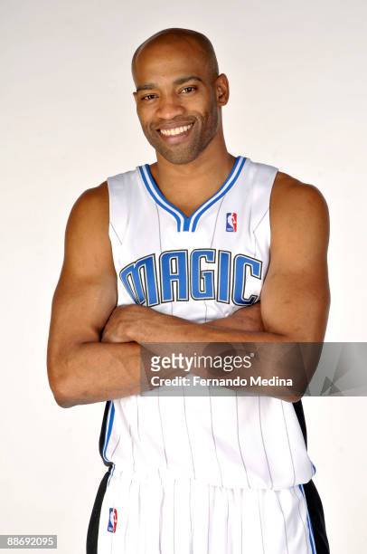 Vince Carter of the Orlando Magic poses for a portrait on June 24, 2009 at the RDV Sportsplex in Maitland, Florida. NOTE TO USER: User expressly...