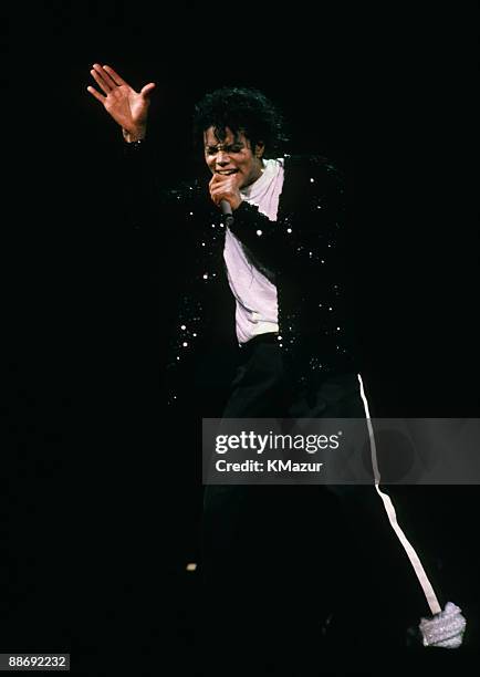 Michael Jackson performs in concert circa 1988.