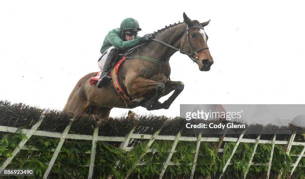 Fairyhouse , Ireland - 3 December 2017; Augusta Kate, with Danny Mullins up, run in the Bar One Racing Hatton's Grace Hurdle at Fairyhouse Racecourse...