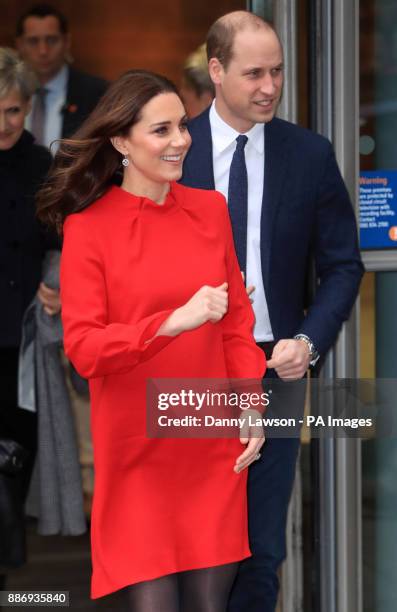 The Duke and Duchess of Cambridge leave after attending the Children's Global Media Summit at Manchester Central Convention Complex, which brings...