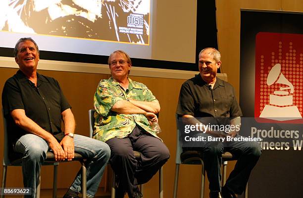 Ron Nevison, Keith Olsen and Mike Clink attend the GRAMMY SoundTables: Behind the Glass at Shure, Inc on June 25, 2009 in Niles, Illinois.