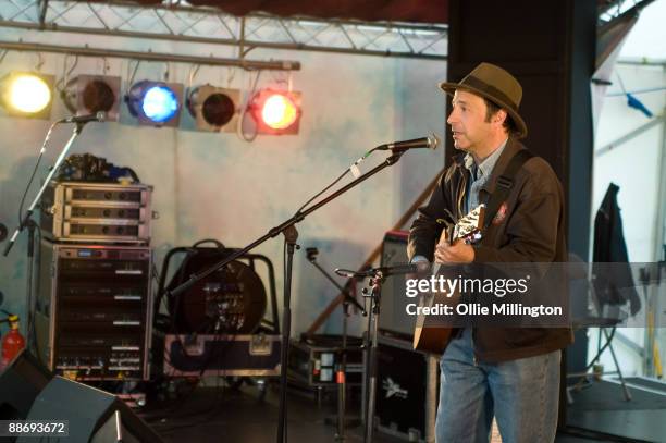 Will Kaufman, professor of American Literature and culture at the University of Central Lancashire, giving his lecture/performace 'Woody Guthrie;...