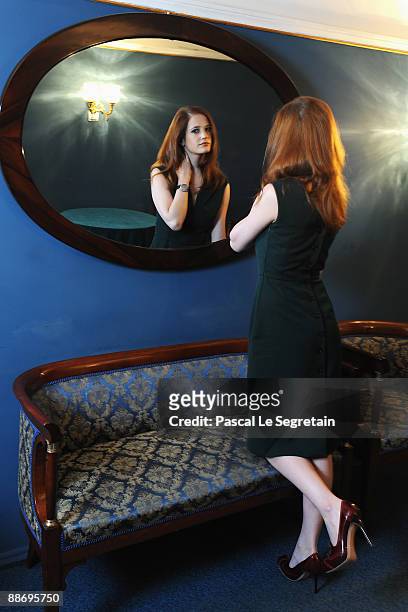 Actress Eva Green poses ahead of the Montblanc White Nights Festival award ceremony and press conference at the Mariinsky Theatre on June 26, 2009 in...