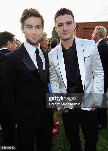 Chace Crawford and Justin Timberlake attends The 11th Annual White Tie and Tiara Ball to Benefit the Elton John Aids Foundation in association with...