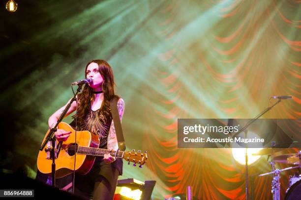 Scottish musician Amy MacDonald performing live on stage at the Pavilion Theatre in Bournemouth on April 2, 2017.