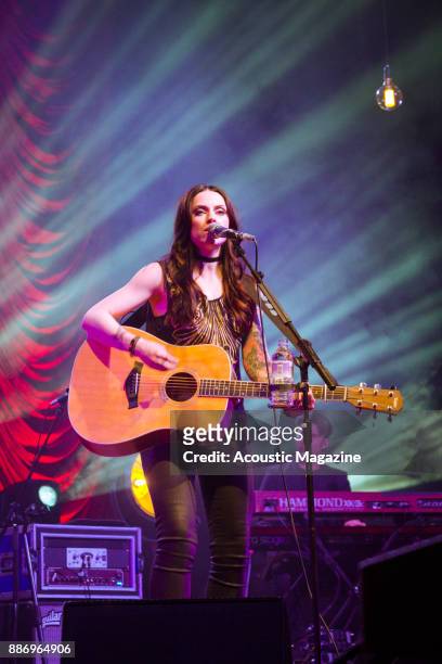 Scottish musician Amy MacDonald performing live on stage at the Pavilion Theatre in Bournemouth on April 2, 2017.