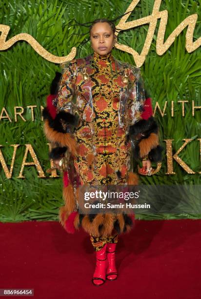 Erykah Badu attends The Fashion Awards 2017 in partnership with Swarovski at Royal Albert Hall on December 4, 2017 in London, England.