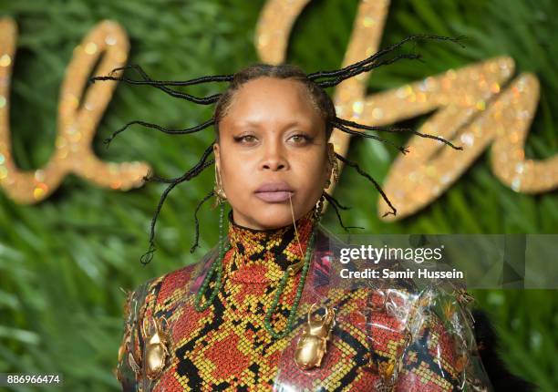 Erykah Badu attends The Fashion Awards 2017 in partnership with Swarovski at Royal Albert Hall on December 4, 2017 in London, England.