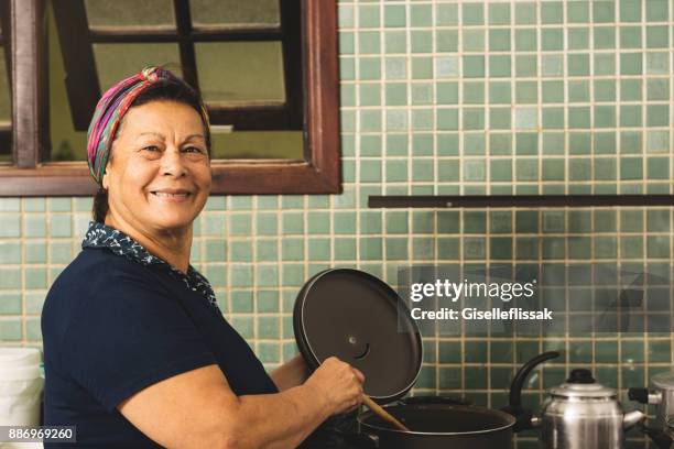 koken in de keuken - stay at home mother stockfoto's en -beelden