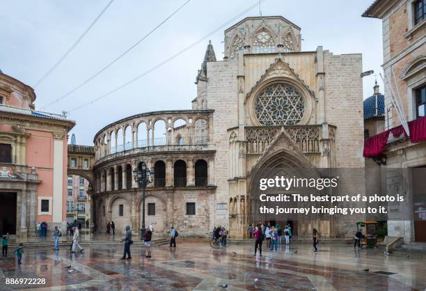 spanish cities - valencia - cathedral bildbanksfoton och bilder