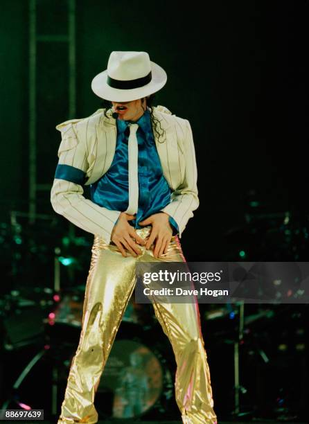 American singer Michael Jackson in concert in Bremen during the HIStory World Tour, 1997.