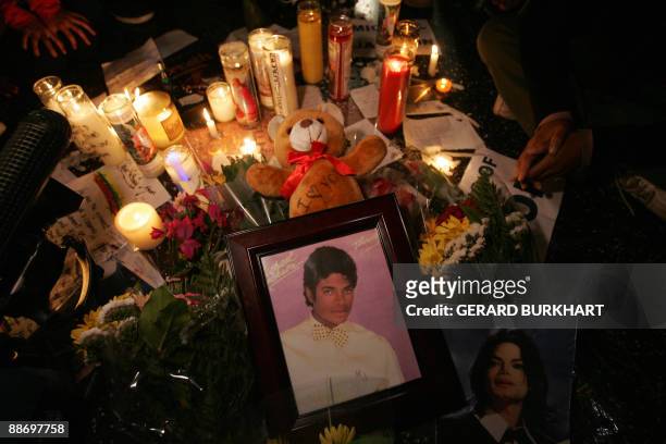Fans mourn the death of pop icon Michael Jackson on June 25, 2009 in Los Angeles California. Jackson died after suffering a cardiac arrest, sending...