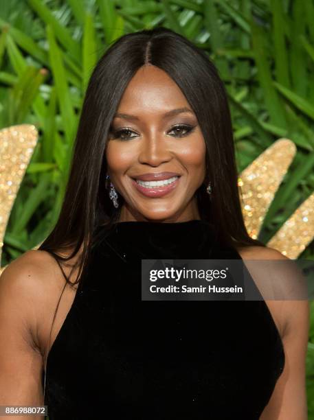 Naomi Campbell attends The Fashion Awards 2017 in partnership with Swarovski at Royal Albert Hall on December 4, 2017 in London, England.