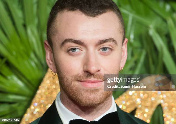 Sam Smith attends The Fashion Awards 2017 in partnership with Swarovski at Royal Albert Hall on December 4, 2017 in London, England.