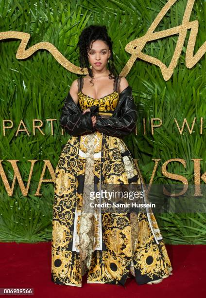 Twigs attends The Fashion Awards 2017 in partnership with Swarovski at Royal Albert Hall on December 4, 2017 in London, England.