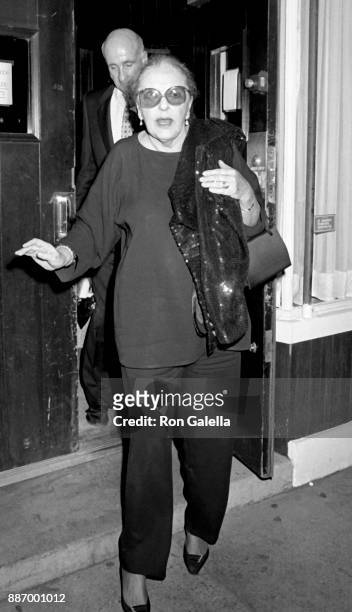 Slim Keith attends Slim Keith Birthday Party on September 30, 1987 at Mortimer's Restaurant in New York City.