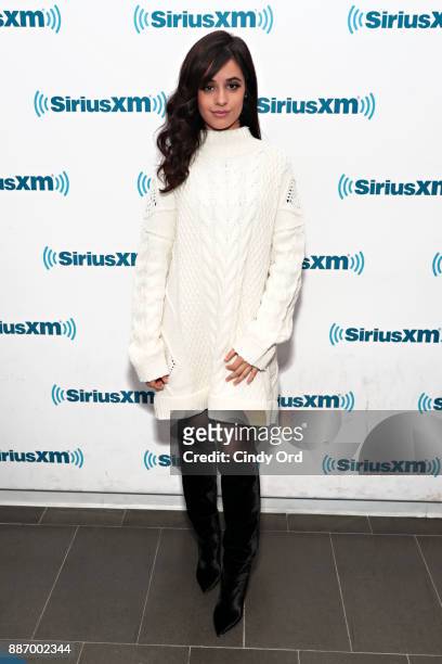 Camila Cabello performs live during a 'Celebrity Session' on SiriusXM Hits 1 at SiriusXM Studios on December 6, 2017 in New York City.