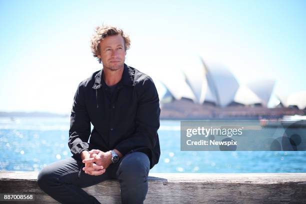 Actor Simon Baker poses during a photo shoot in Sydney, New South Wales.