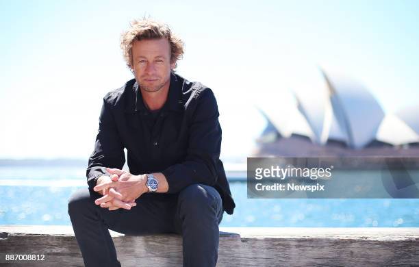 Actor Simon Baker poses during a photo shoot in Sydney, New South Wales.