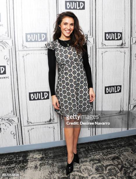 Actress Lili Mirojnick visits Build to discuss 'Happy!' at Build Studio on December 6, 2017 in New York City.