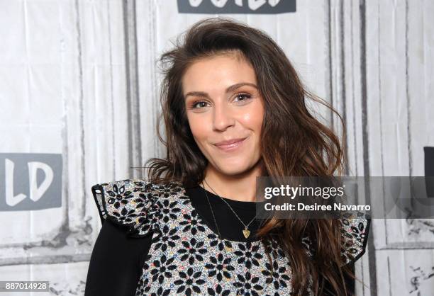 Actress Lili Mirojnick visits Build to discuss 'Happy!' at Build Studio on December 6, 2017 in New York City.