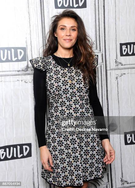 Actress Lili Mirojnick visits Build to discuss 'Happy!' at Build Studio on December 6, 2017 in New York City.