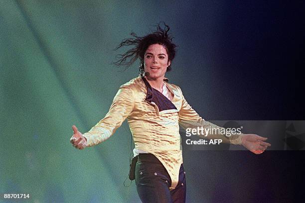 Pop star and entertainer Michael Jackson preforms before an estimated audience of 60,000 in Brunei on July 16, 1996. Michael Jackson died on June 25,...