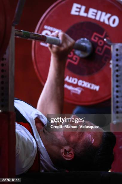 Mani Debashi of Iran competes during the Men's Up to 49Kg Group A Category as part of day 3 of the World Para Powerlifting Championship Mexico 2017...