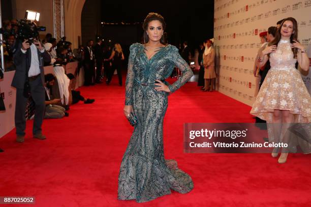 Hend Sabry attends the Opening Night Gala of the 14th annual Dubai International Film Festival held at the Madinat Jumeriah Complex on December 6,...