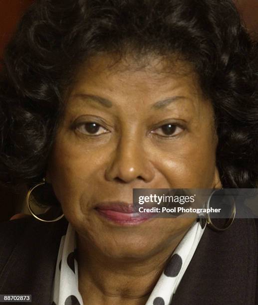 Michael Jackson's mother, Katherine Jackson, exits the courtroom at the Santa Barbara County courthouse April 28 in Santa Maria, California during a...