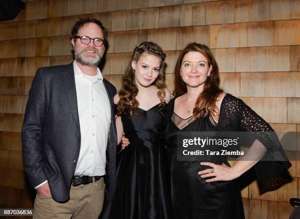 Actor Rainn Wilson, actress Kira McLean and writer/director Colette Burson attend the Magnolia Pictures' Los Angeles premiere of 'Permanent' at Wood...