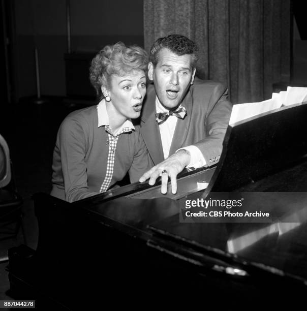 Program, Our Miss Brooks. Eve Arden and Robert Rockwell . September 25, 1953. Los Angeles, CA.