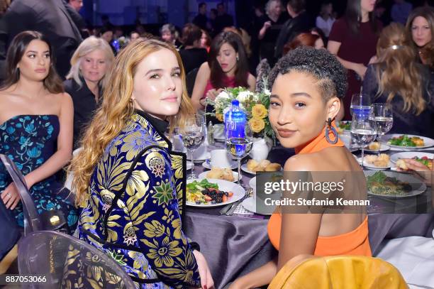 Zoey Deutch and Amandla Stenberg at The Hollywood Reporters 26th Annual Women In Entertainment Breakfast presented in partnership with FIJI Water at...