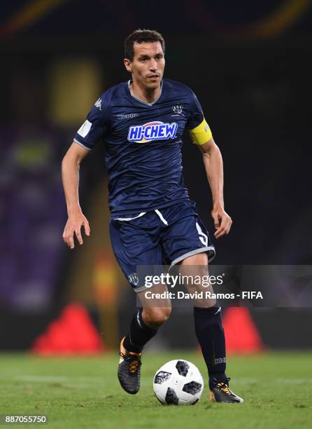 Angel Berlanga of Auckland City FC runs with the ball during the FIFA Club World Cup UAE 2017 play off match between Al Jazira and Auckland City FC...