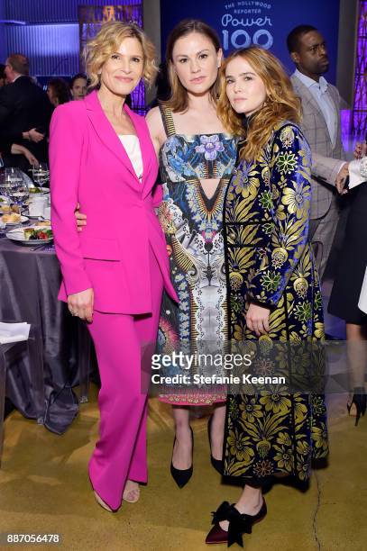 Kyra Sedgwick, Anna Paquin and Zoey Deutch at The 26th Annual Women In Entertainment Breakfast presented in partnership with FIJI Water at Milk...